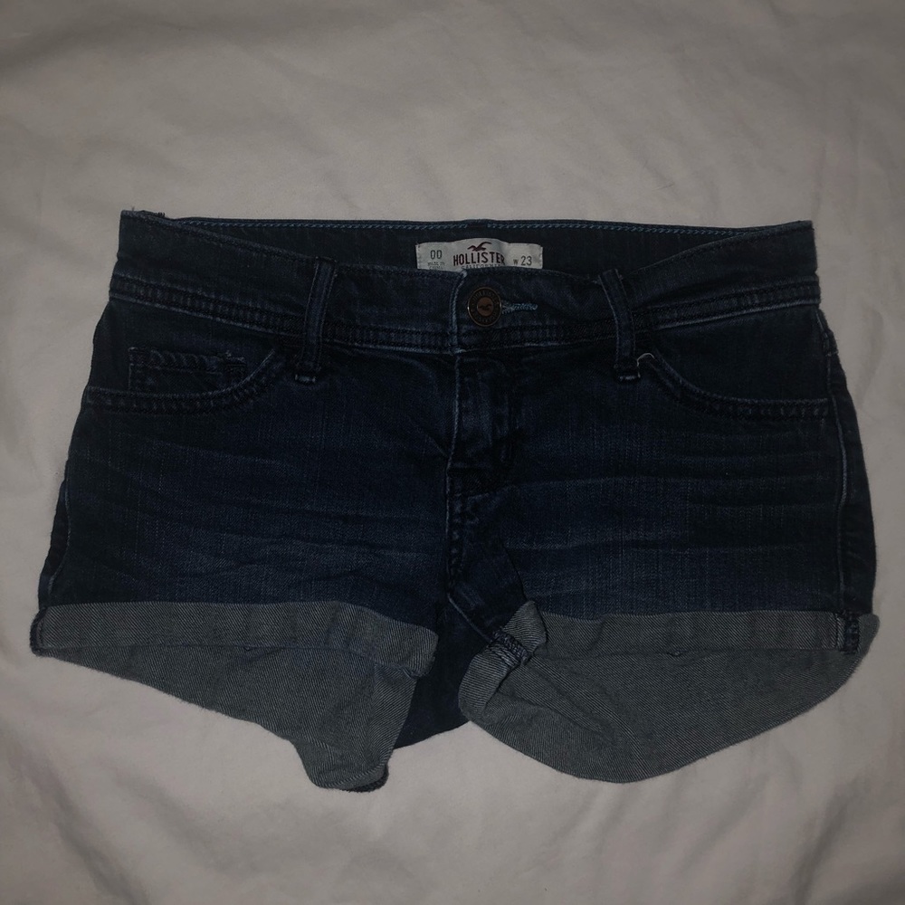dark wash jean shorts